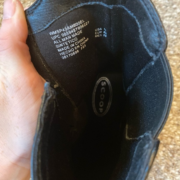 Womens Scoop Black Platform Chunky Heeled Boots Black size 11 - Picture 4 of 6